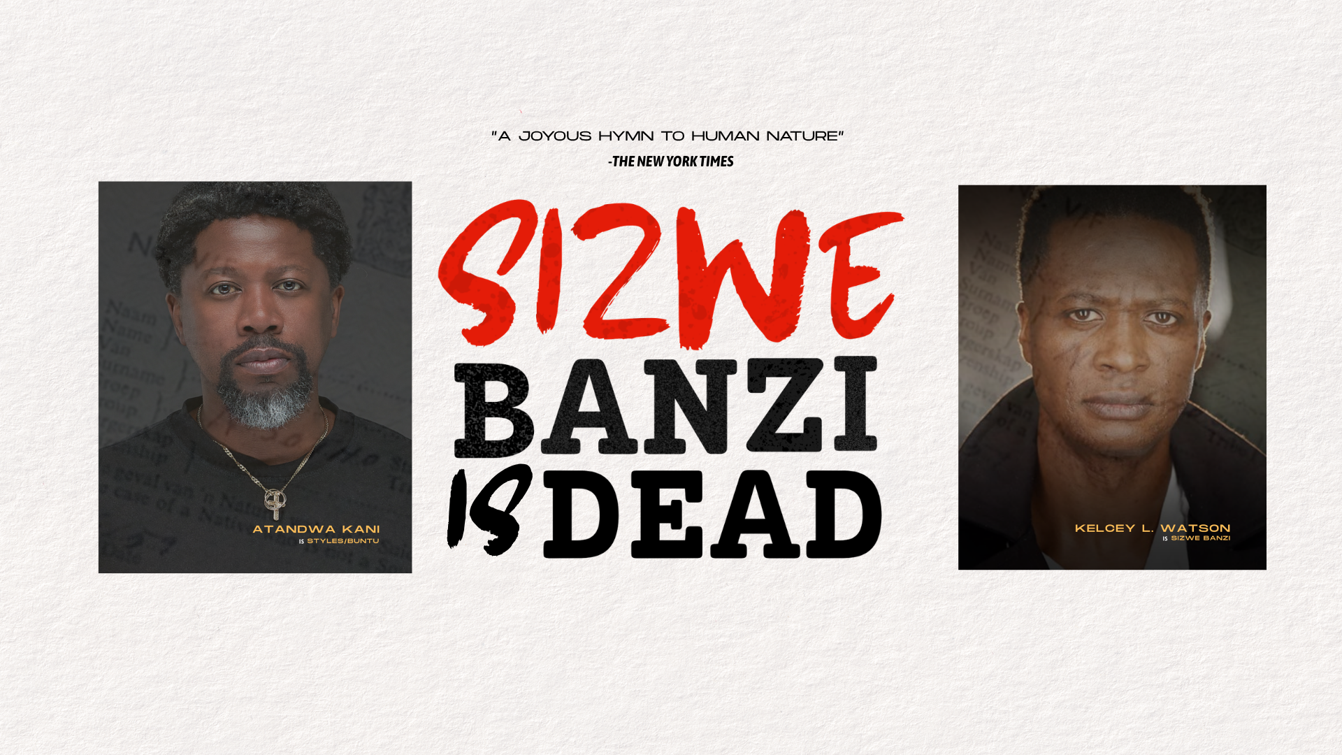 Sizwe Banzi Is Dead