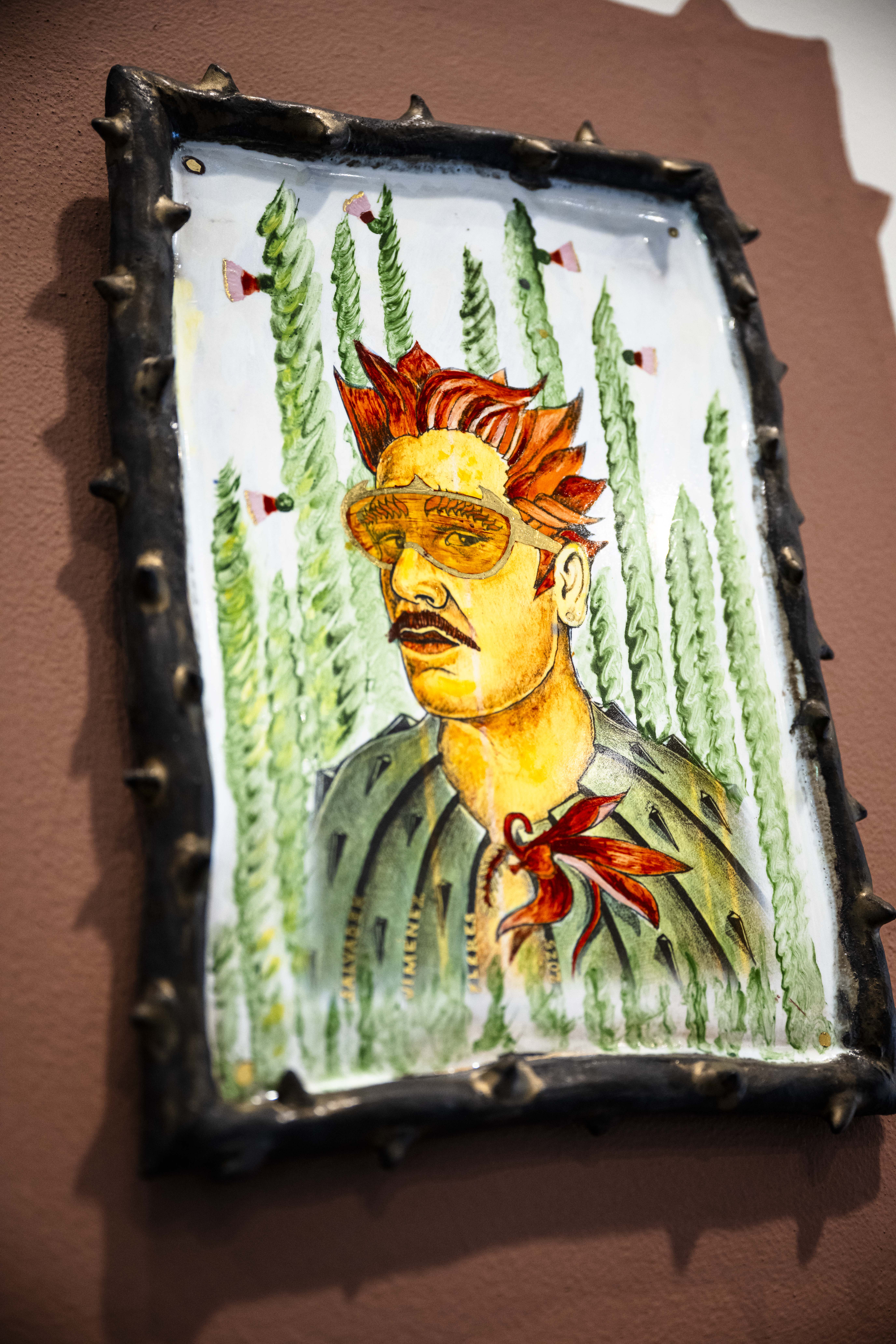 portrait at the center of Salvador Jimenez-Flores mural