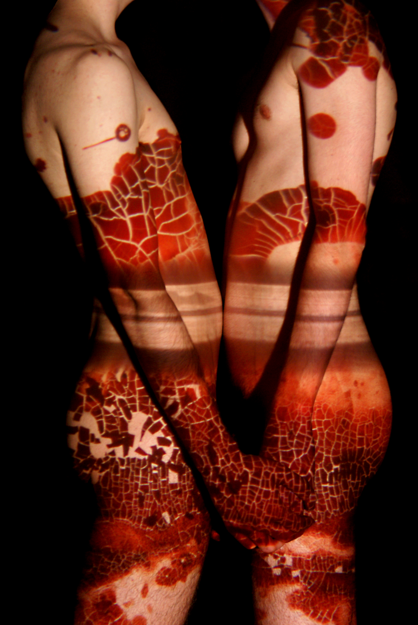 Men reflecting blood