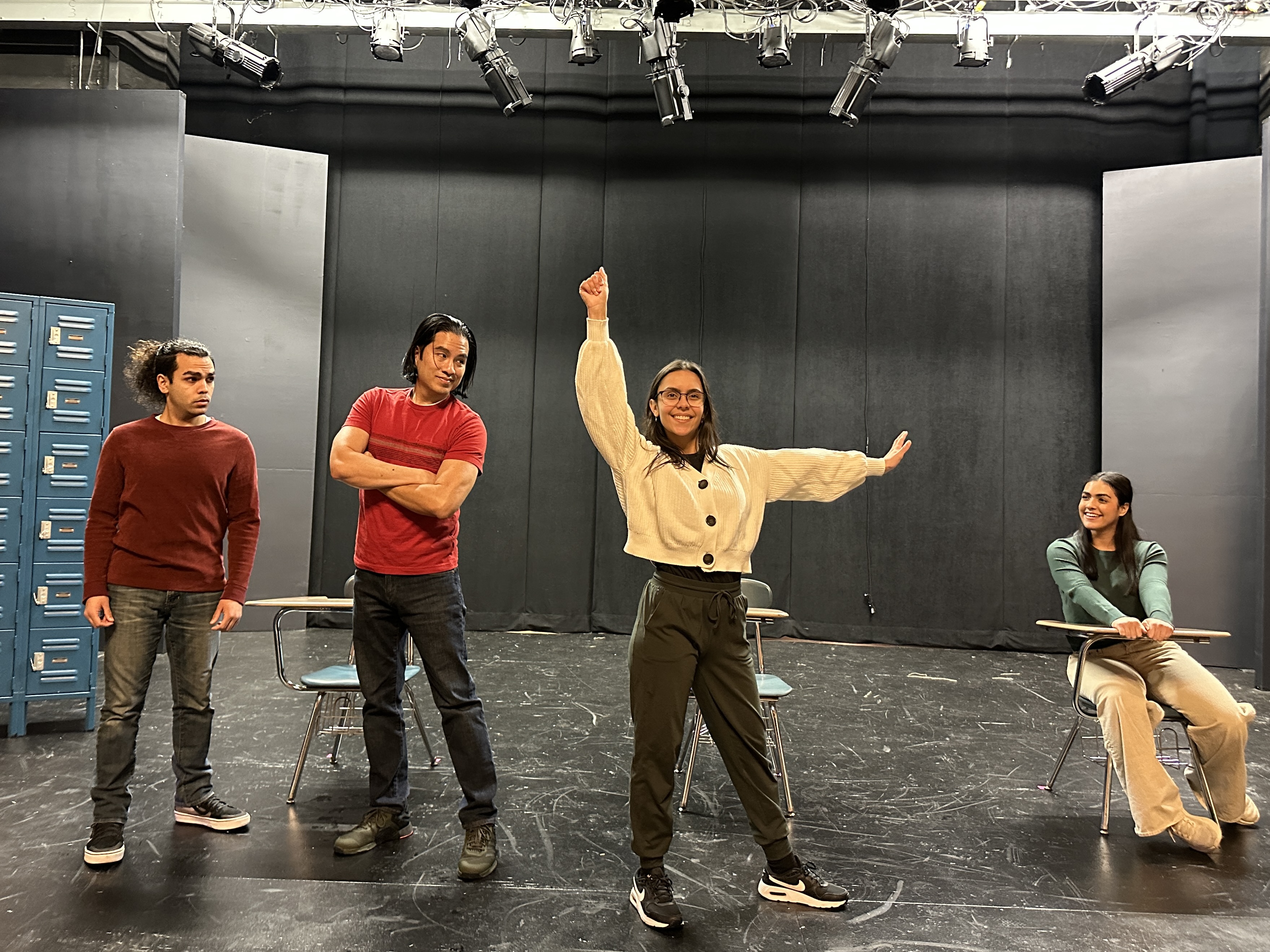 Cinderella: A Salsa Fairytale actors rehearsing