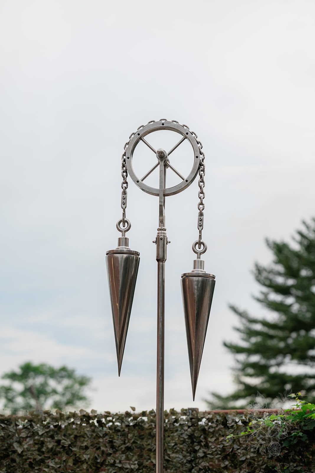 Steel sculpture pulley