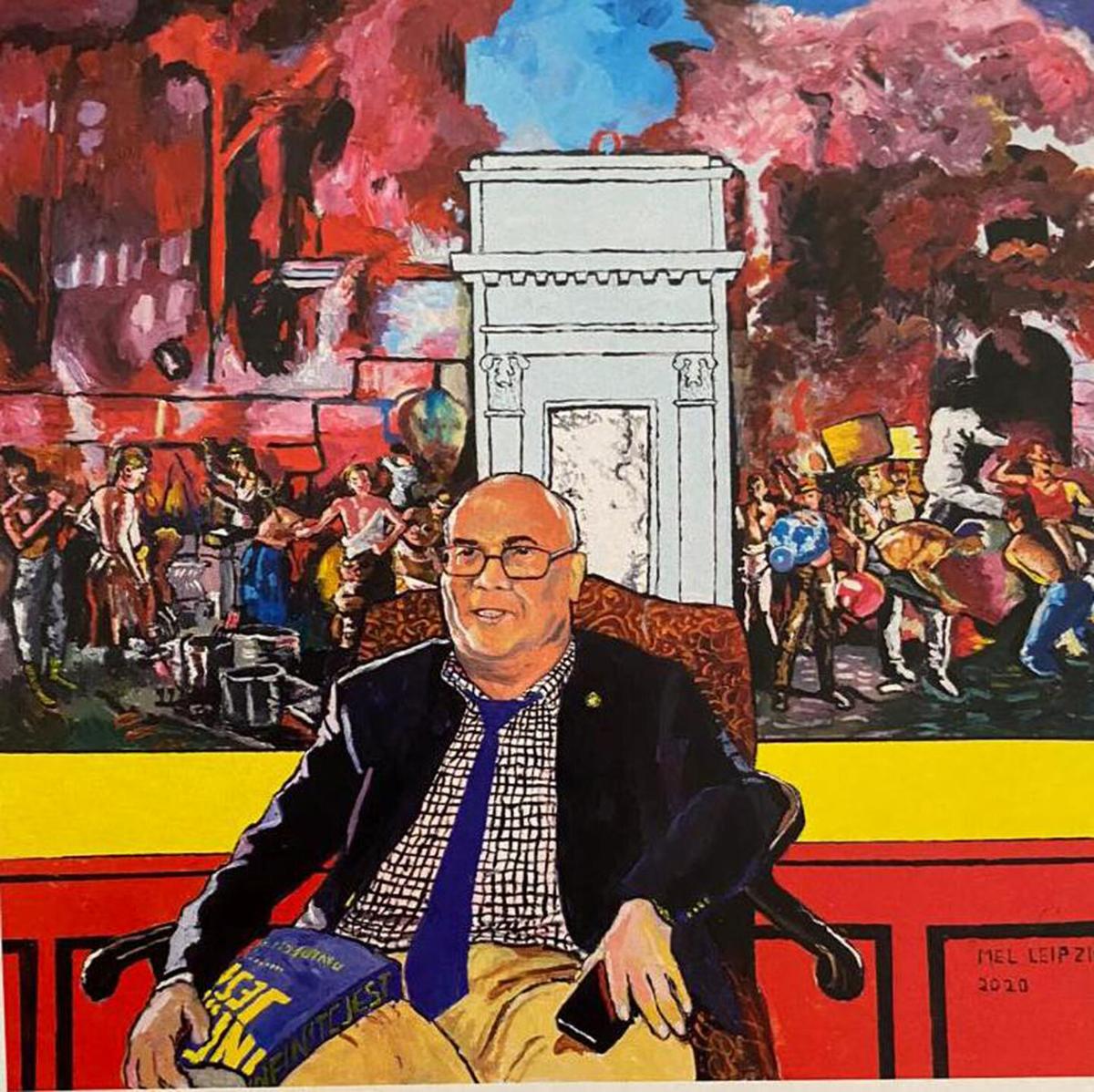 Trenton Mayor Reed Gusciora painted by Mel Leipzig