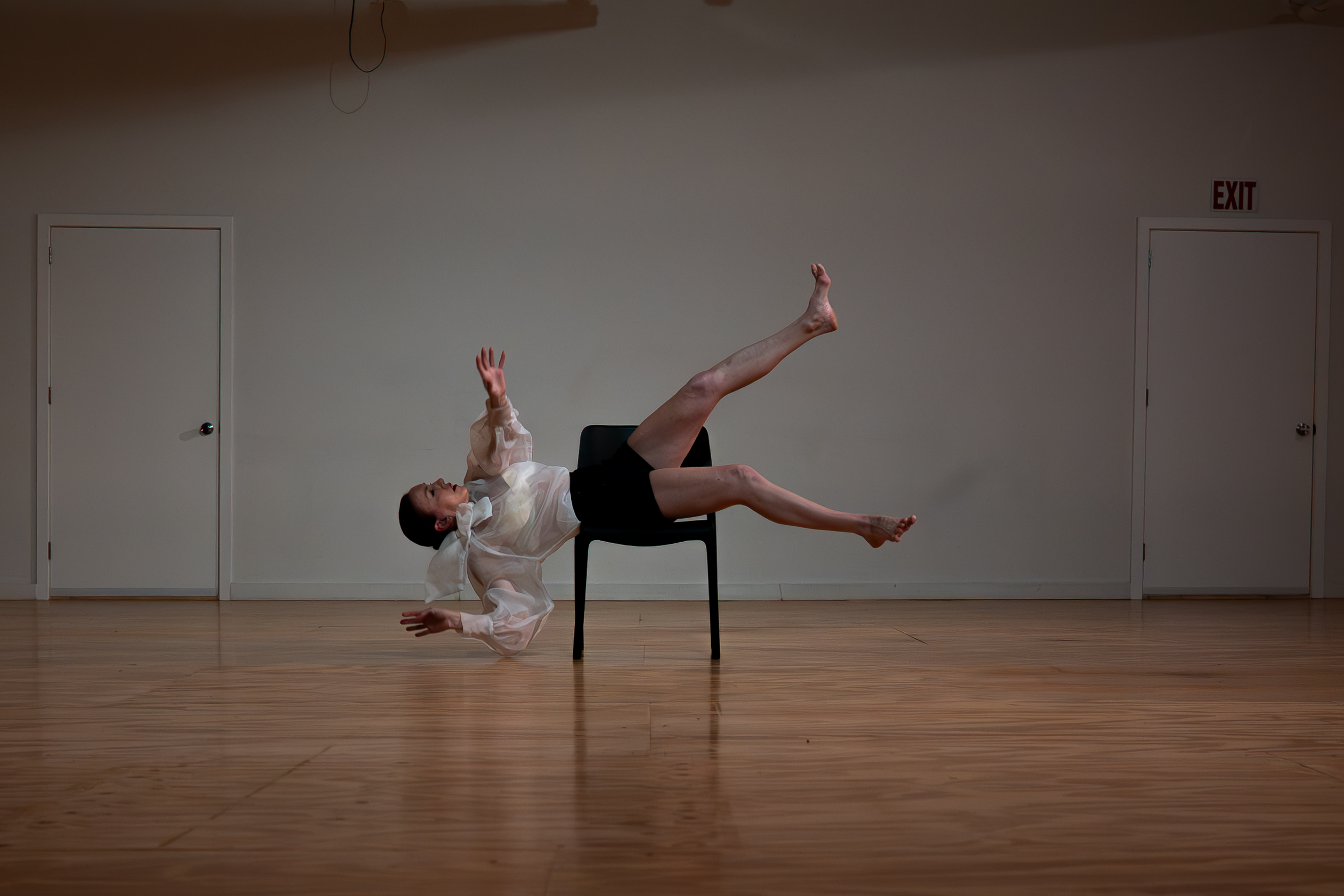 Dancer performing in the studio