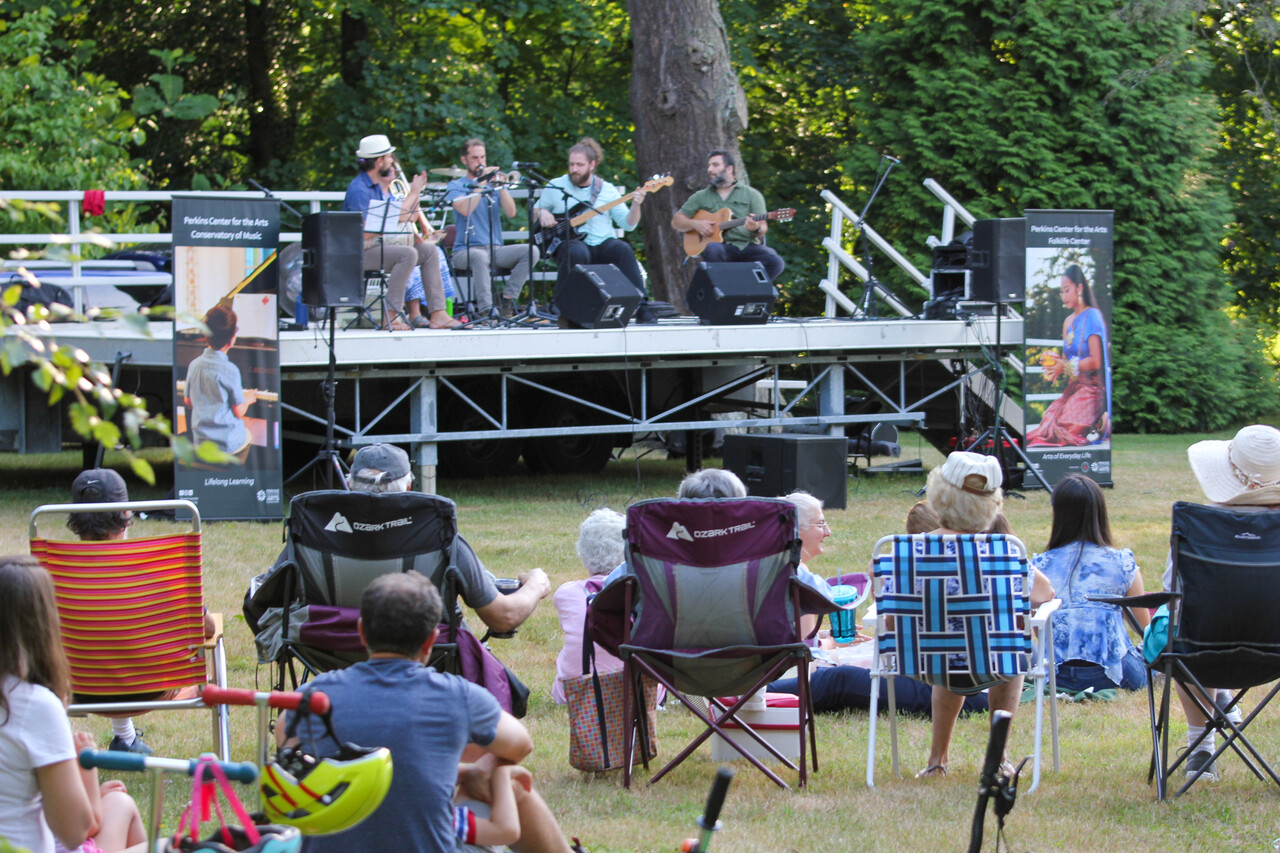 Lawn Chair Concert Series band performing on stage