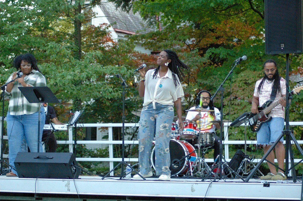 band performing on stage perkins center