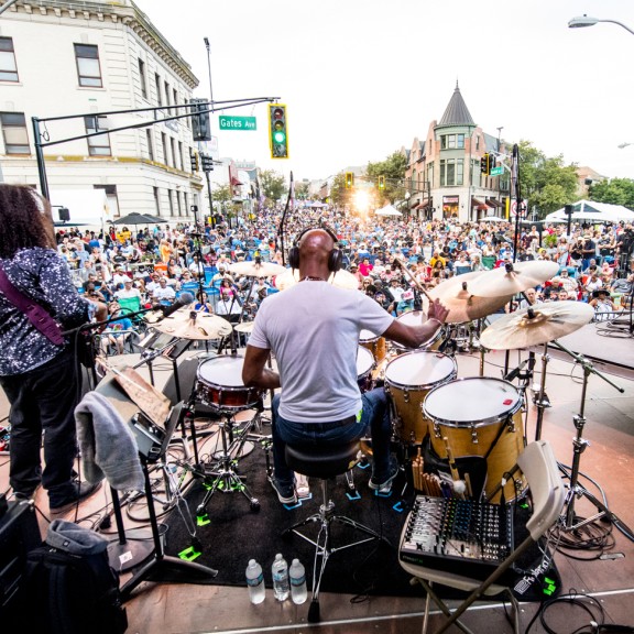 Montclair Jazz Festival concert in the street