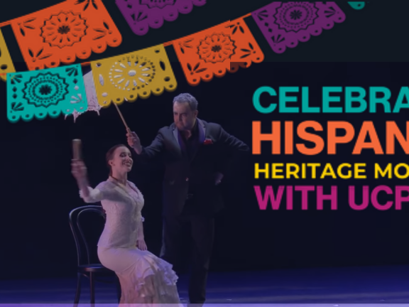 UCPAC Hispanic Heritage Month banner with Flamenco performance