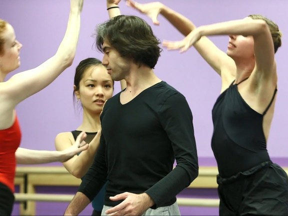 JerseyArts header featuring dancers rehearsing Dracula