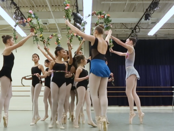 Dancers from New Jersey Ballet rehearsing Sleeping Beauty