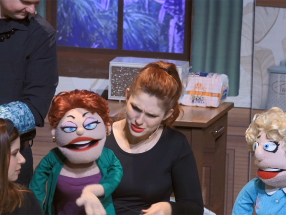 JerseyArts header for That Golden Girls Show with puppets