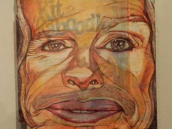 Dion Hitchings painting of a close up face