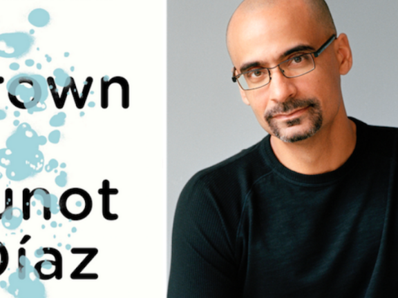 Junot Diaz and his book cover