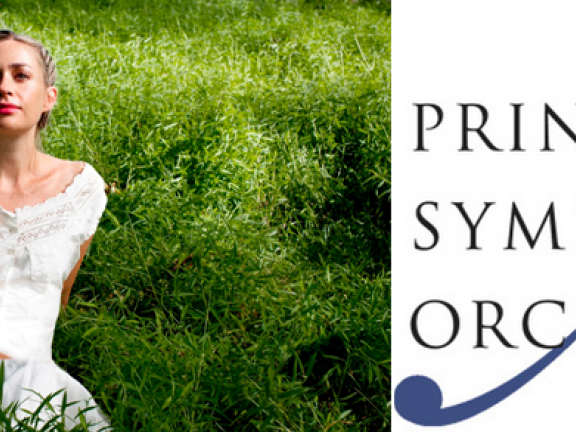 Princeton Symphony Orchestra logo alongside Susan Wallner