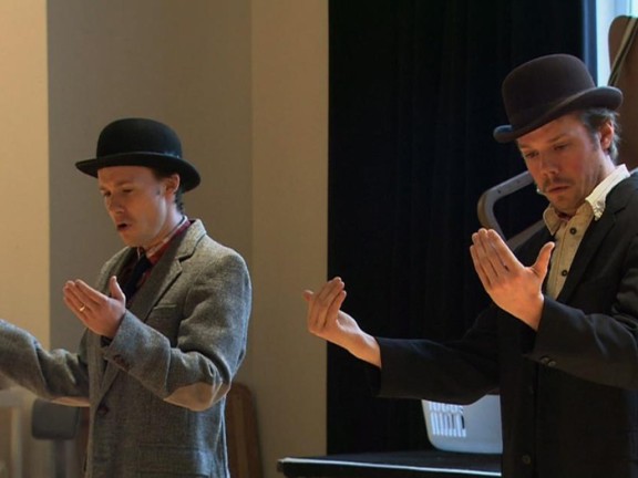 Actors rehearsing