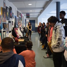 A group fo students at the Monmouth Arts Teen Arts Festival