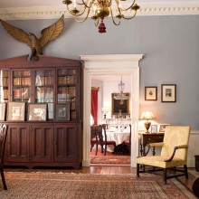 A study inside the Liberty Hall Museum, a Victorian-style mansion