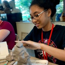 Kids participating in the SummerART program at MAM