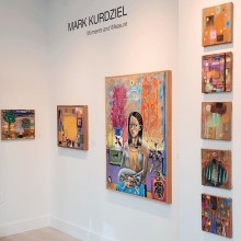 Mark Kurdziel's artwork hanging up in a gallery