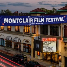 Exterior of the Montclair Film Festival banner