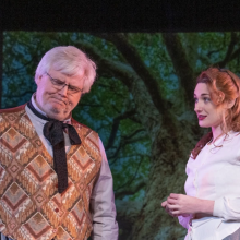 Photo of a performance between two actors at Hudson Theatre Works