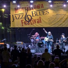 A band performing on stage