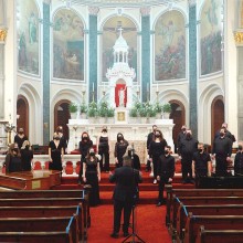 Glassbrook Vocal Ensemble performing at the Sacred Heart Church in Trenton, New Jersey