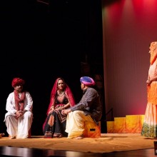 South Asian Theater festival performance with four actors onstage