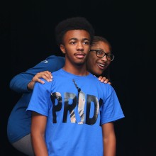 a pair of actors performing in the Kean Stage black box theatre