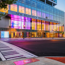 Exterior image of NBPAC, home of George Street Playhouse