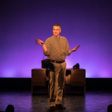Actor performs on Vivid Stage.