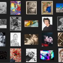 Montage of artwork.