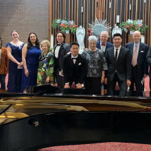 Opera at Florham singers in front of a piano