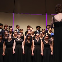 New Jersey Youth Chorus singing in concert with conductor Trish Joyce.