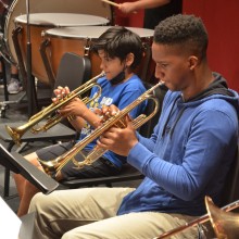 Youth's practicing with Symphony in C.