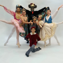 Dancers posed for "Nutcracker" photo at Vineland Regional Dance Company.