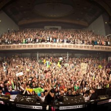 Audience photo from the stage at the Wellmont Theater.