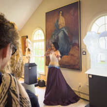 Broadway's Satomi Hofmann performs vocal medleys surrounded by fine art
