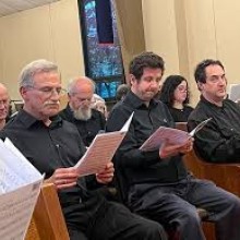 Choir in rehearsal.