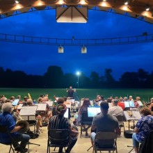 Philharmonic of Southern New Jersey performing on an outdoor stage