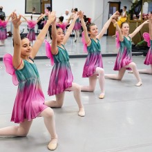 Young dancers from Princeton Youth Ballet in rehearsal