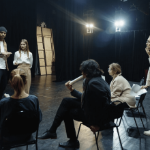 Actors rehearsing at West Windsor Arts Center.
