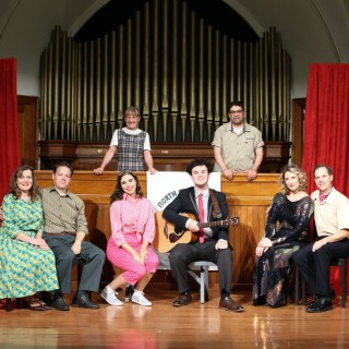a cast photo of a musical in the East Lynn Theatre Company