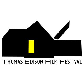 The Thomas Edison Film Festival which features the outline of the original Black Maria building.