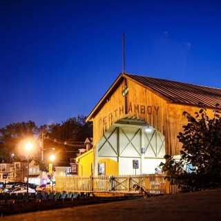 Large wooden entrance to Perth Amboy