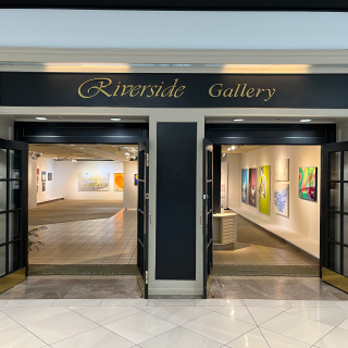 The entrance to the riverside gallery.