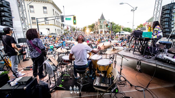 Montclair Jazz Festival concert in the street