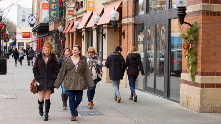 People walking in Morristown