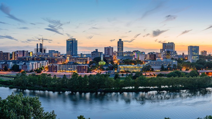 Skyline of New Brunswick by the river