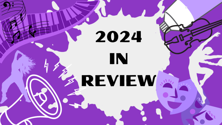 2024 Year in Review surrounded by art
