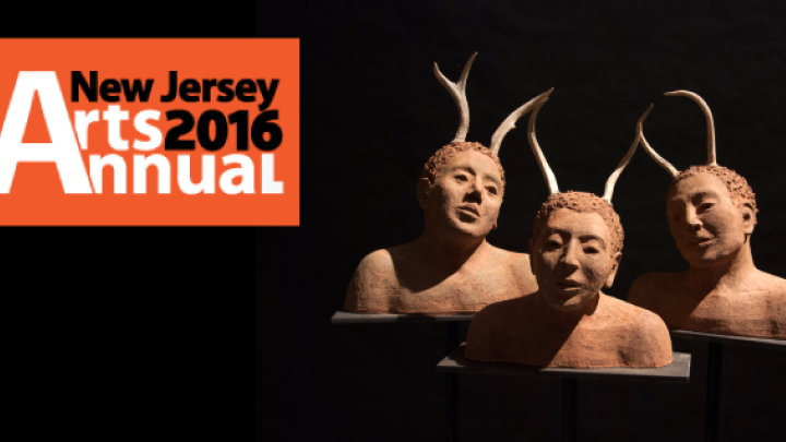 Arts Annual poster, including three sculptures